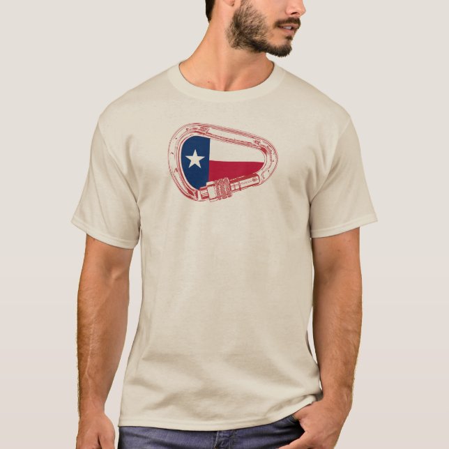 Camiseta Carabineiro de trepagem do Texas Flag (Frente)