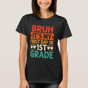 Camiseta Caraça É Meu Primeiro Dia Na 1ª Série Professor Vo