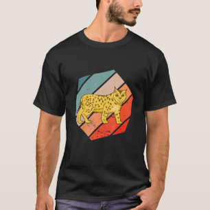 Camiseta Caracal Cat Hexa Vintage Retro Caracal Lynx Hexago