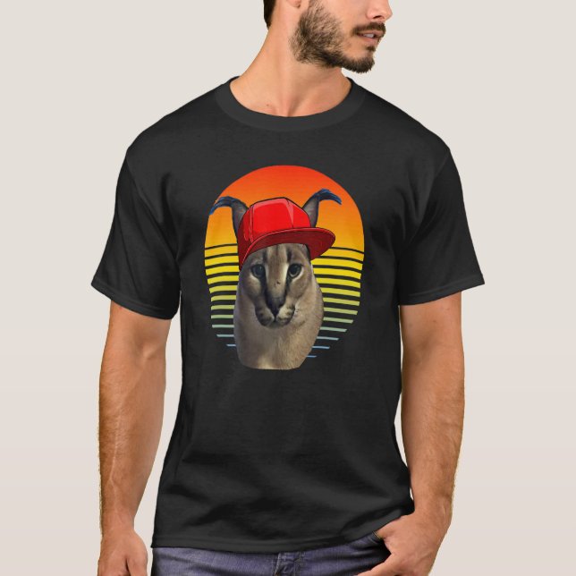 Camiseta caracal meme cat (Frente)