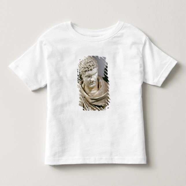 Camiseta Caracalla, o mármore romano cuirassed o busto, (Frente)