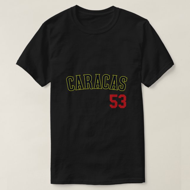 Camiseta Caracas Baseball Jersey Franela Beisbol Venezuela (Frente do Design)