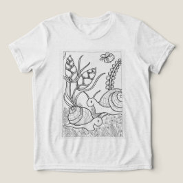 Camiseta Caracóis gigantes com flores