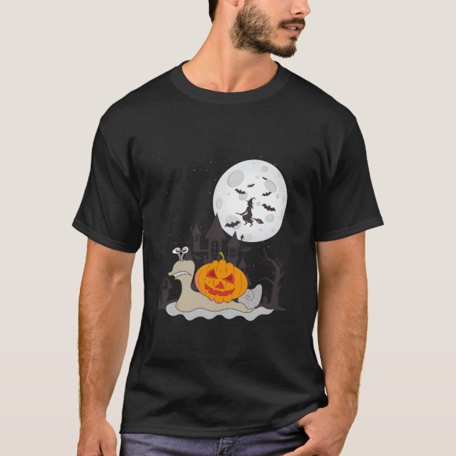 Camiseta Caracol Abóbora de Halloween (Frente)