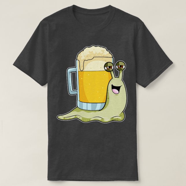 Camiseta Caracol com Vidro de Cerveja (Frente do Design)