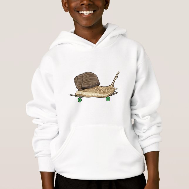 Camiseta Caracol como Patinador com skate (Frente)
