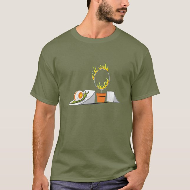 Camiseta Caracol contra o anel de fogo (Frente)