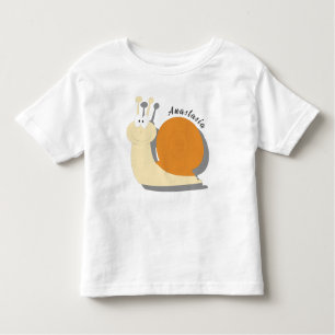 Camiseta Caracol de desenho animado bonito personalizado