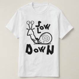 Camiseta Caracol de Desenho Animado Engraçado e Legal