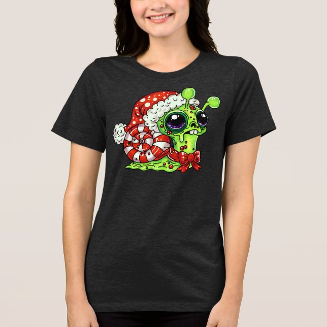 Camiseta Caracol de Natal Zombie (Frente)