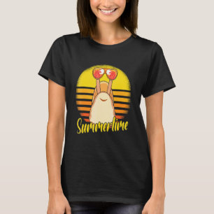 Camiseta Caracol de Verão Caracol Retro Praia do Pôr do Sol