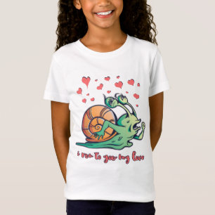 Camiseta Caracol Engraçado no Dia dos Namorados Correndo
