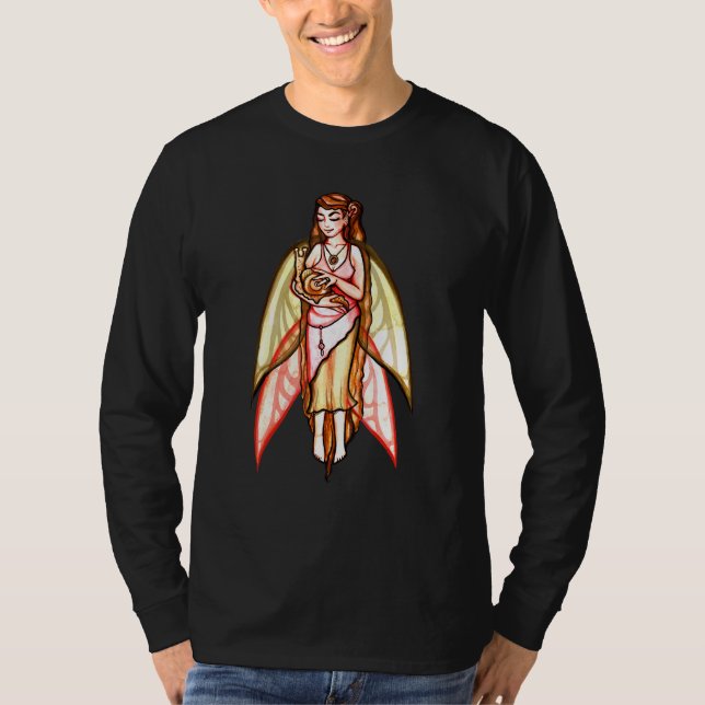 Camiseta Caracol Fada Natureza Fada Druída (Frente)