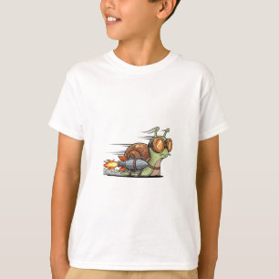 Camiseta Caracol Foguete Veloz com Óculos Infantil