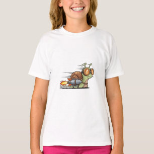 Camiseta Caracol Foguete Veloz com Óculos Infantil