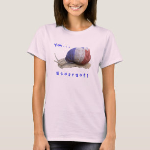 Camiseta caracol francês, Yum…, E s c um r g o t!