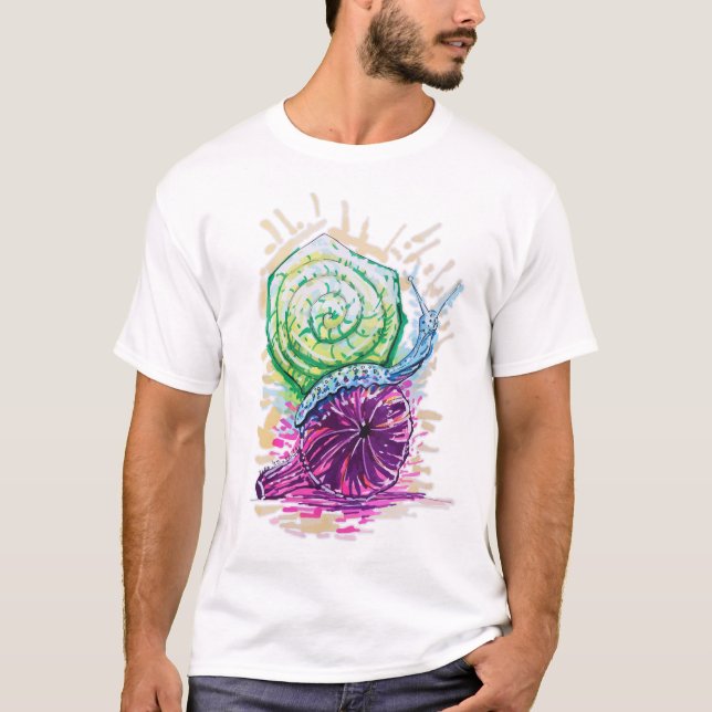 Camiseta Caracol na Fig colorido (Frente)