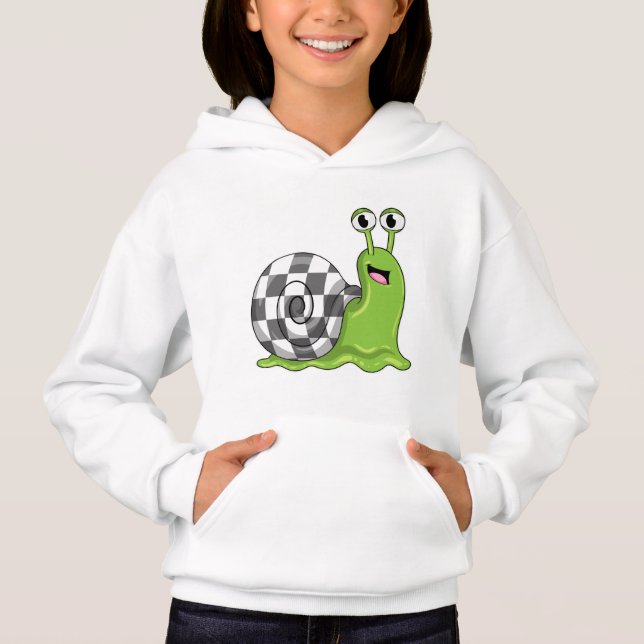 Camiseta Caracol no Xadrez com Chessboard (Frente)