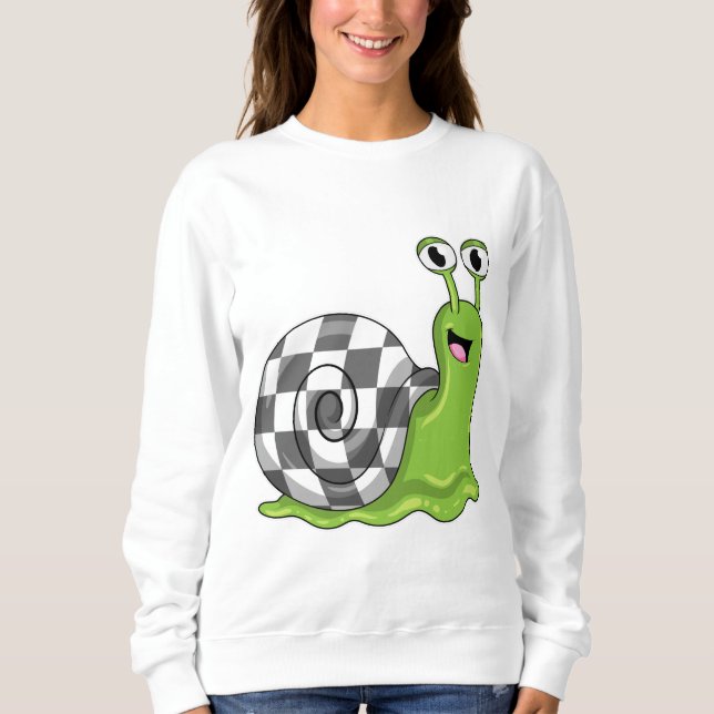 Camiseta Caracol no Xadrez com Chessboard (Frente)