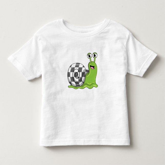 Camiseta Caracol no Xadrez com Chessboard (Frente)