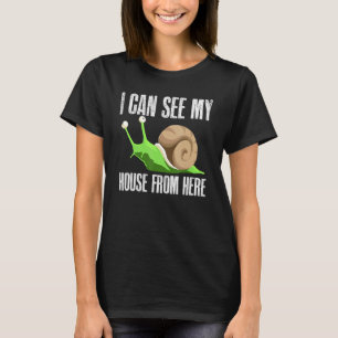 Camiseta Caracol Posso Ver Minha Casa Daqui Malacology Snai