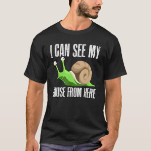 Camiseta Caracol Posso Ver Minha Casa Daqui Malacology Snai