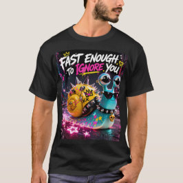 Camiseta Caracol Punk "Rápido o Bastante" – Gráfico 3D de F
