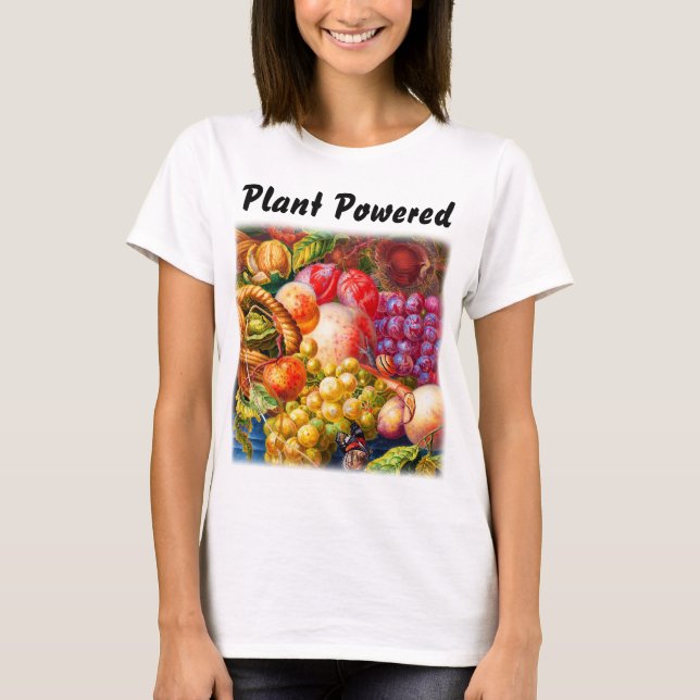 Camiseta Caracol Vendo Fruta Estática Fábrica Alimentada (Frente)