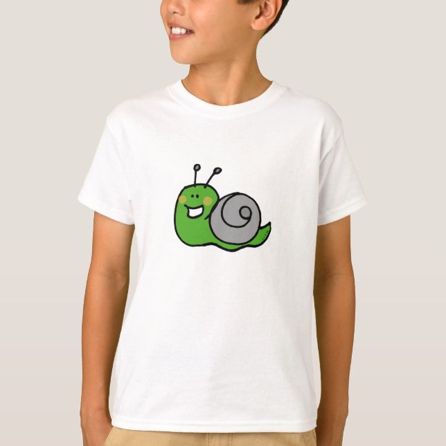 Camiseta caracol verde (Frente)