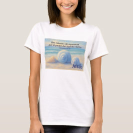 Camiseta caracolas de Mar con Versículo Romanos