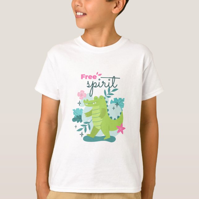 Camiseta Caracter Crocodilo Nature Freedom (Frente)