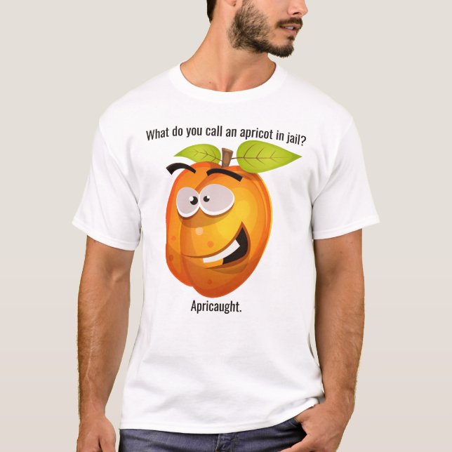 Camiseta Caractere Apricot de Piada Incorreta Pun (Frente)