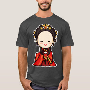 Camiseta Caractere Brilhante Chinês Tradicional Cute