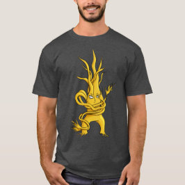 Camiseta Caractere De Árvore Cerrante Com Ramificações Cort