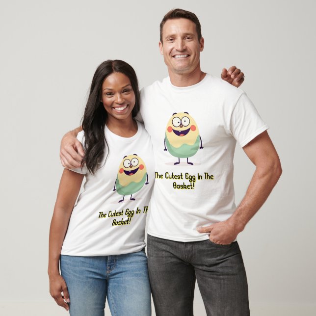 Camiseta Caractere de Ovo de Cartoon de Corte (Unissex)