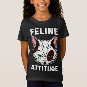 Camiseta Caractere de Pet de Mood Cat Felino