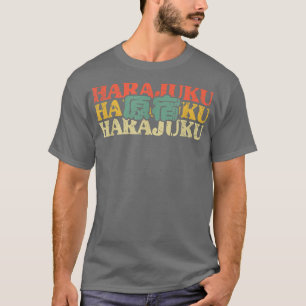 Camiseta Caractere Kanji Japonês Harajuku Japonês Vint