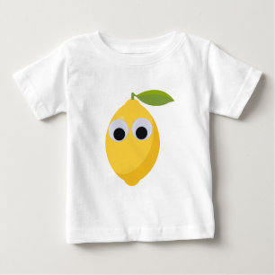 Camiseta Caractere Limão Bonito com Olhos Googados