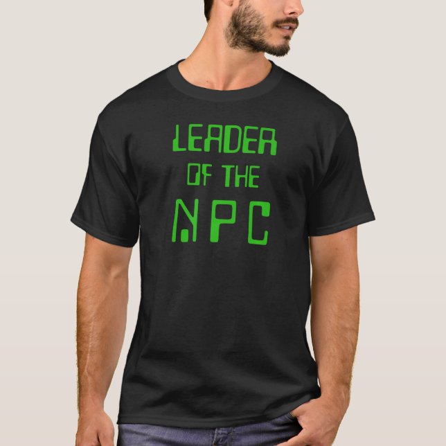Camiseta Caractere Não Jogador para Jogos Online Líder do N (Frente)