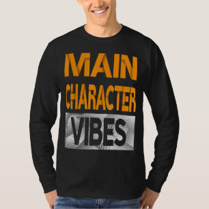 Camiseta Caractere Principal Vibes Cor Laranja Gráfico