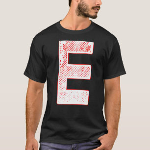 Camiseta Caracteres alfabéticos E - Letra inicial E mo