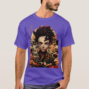 Camiseta Caracteres de Ativação de Demon Slayer