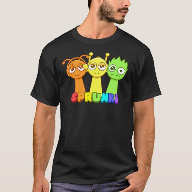Camiseta Caracteres de Crianças Sprunki (Frente)