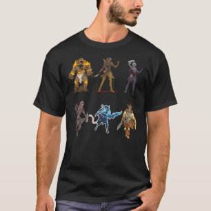 Camiseta Caracteres de início Gloomhaven Design de pixel - 