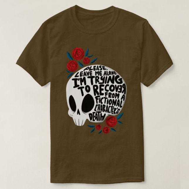 Camiseta Caracteres de morte (Frente do Design)
