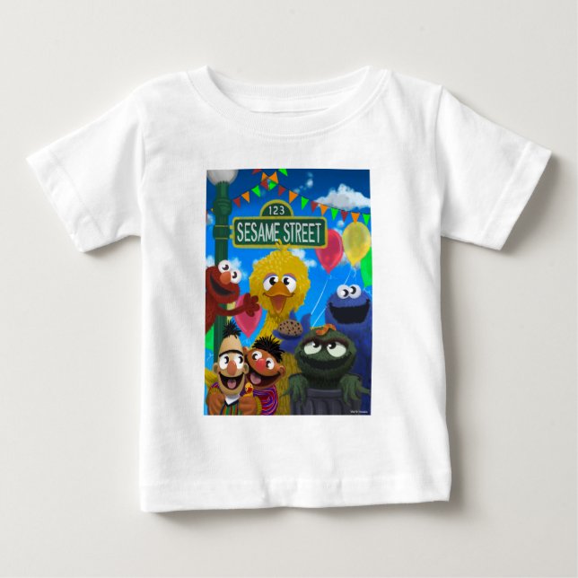 Camiseta Caracteres de Rua Sésamo | Cena de Partidos (Frente)