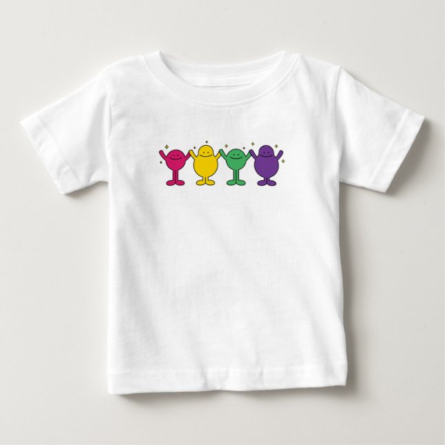 Camiseta Caracteres de Unidade Feliz (Frente)
