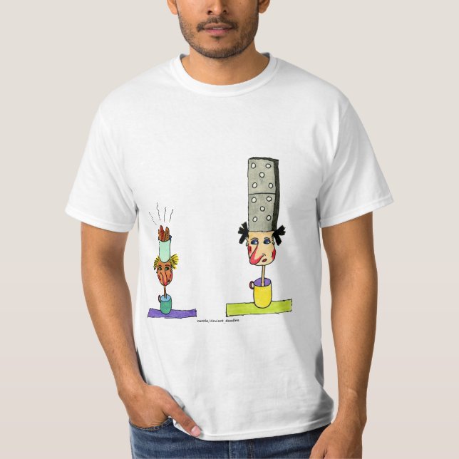 Camiseta Caracteres Dominos com Saída (Frente)