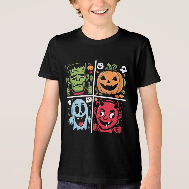 Camiseta caracteres halloween (Frente)