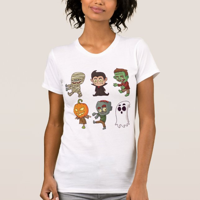 Camiseta Caracteres Halloween (Frente)